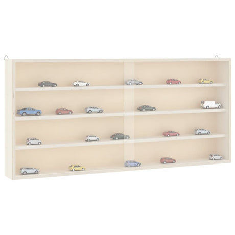 Vidaxl houten vitrinekast met deuren 80x8,5x37cm