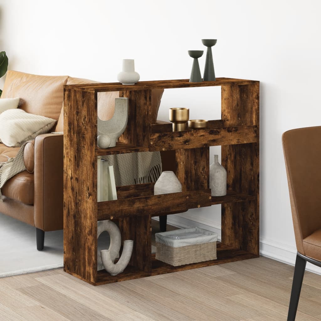 Vidaxl kamerscherm 100x33x94,5 cm bewerkt hout gerookt eikenkleurig