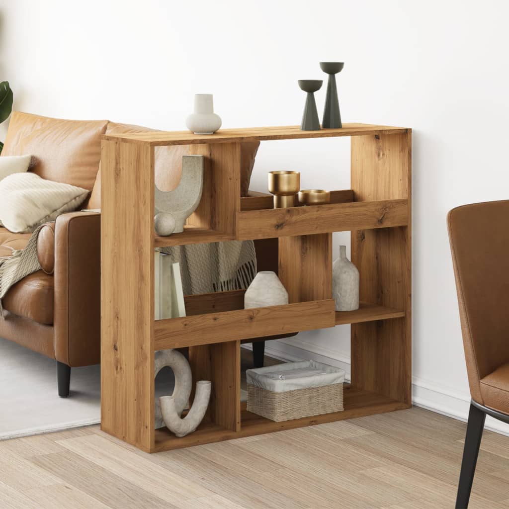 Vidaxl kamerscherm 100x33x94,5 cm bewerkt hout artisanaal eikenkleur