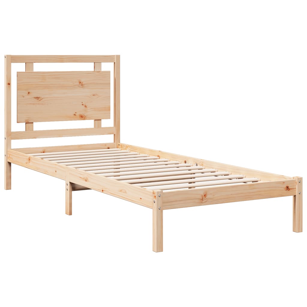 Vidaxl bedframe extra lang zonder matras massief hout 100x220 cm