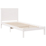 Vidaxl bedframe extra lang zonder matras massief hout wit 90x210 cm