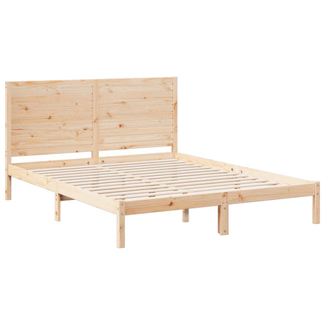 Vidaxl bedframe extra lang zonder matras massief hout 140x220 cm