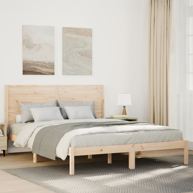 Vidaxl bedframe extra lang zonder matras massief hout 140x220 cm