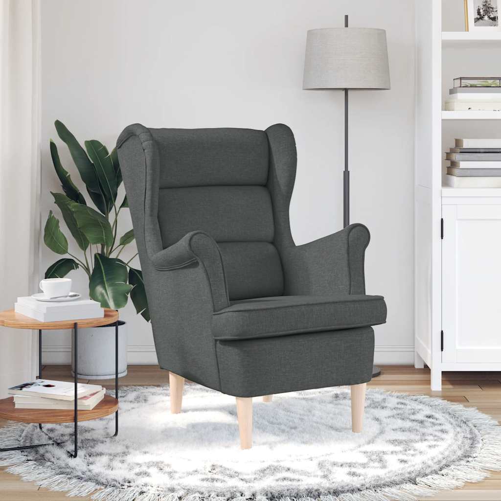 Vidaxl fauteuil 74x84x100 cm stof donkergrijs