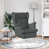 Vidaxl fauteuil 74x84x100 cm stof donkergrijs