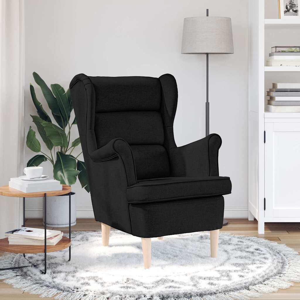 Vidaxl fauteuil 74x84x100 cm stof zwart