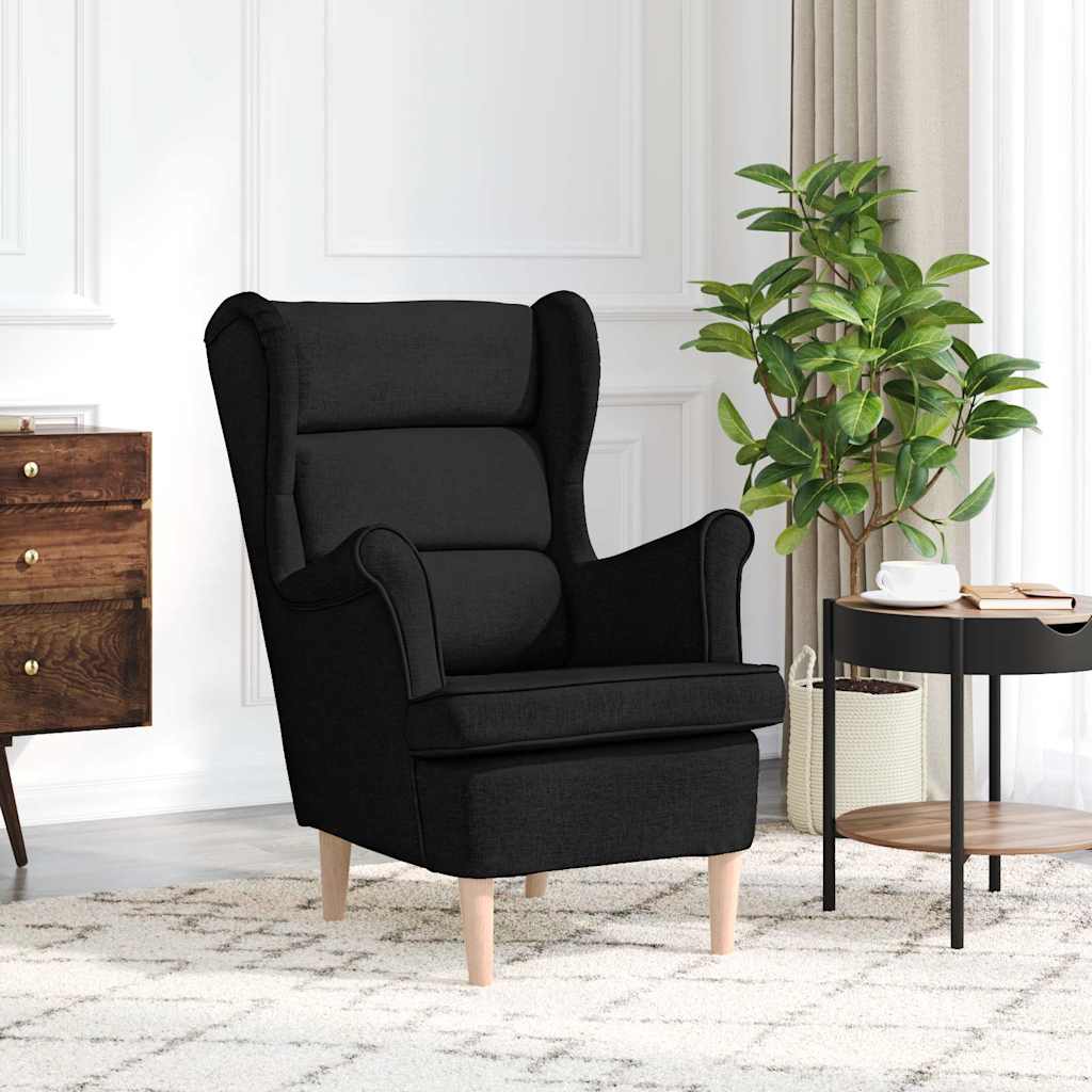 Vidaxl fauteuil 74x84x100 cm stof zwart
