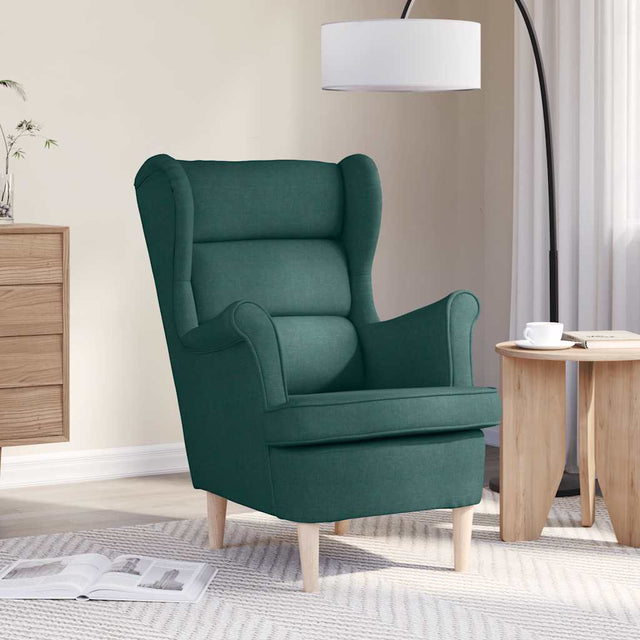 Vidaxl fauteuil 74x84x100 cm stof donkergroen