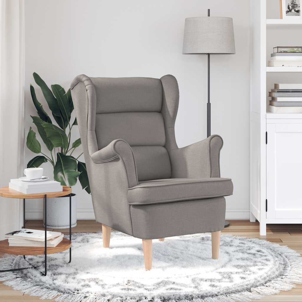 Vidaxl fauteuil 74x84x100 cm stof taupe