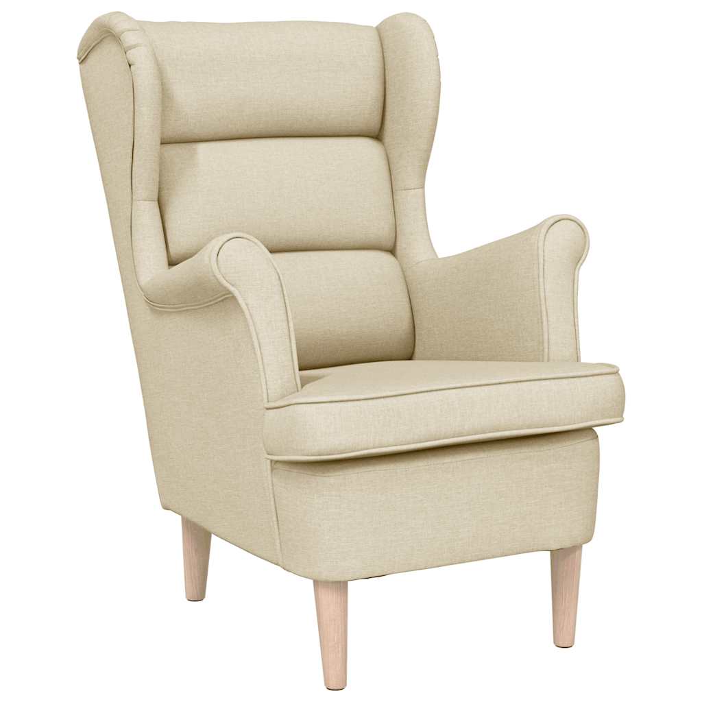 Vidaxl fauteuil 74x84x100 cm stof crèmekleurig