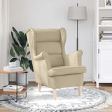 Vidaxl fauteuil 74x84x100 cm stof crèmekleurig