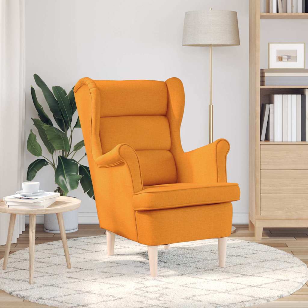Vidaxl fauteuil 74x84x100 cm stof donkergeel
