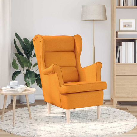 Vidaxl fauteuil 74x84x100 cm stof donkergeel