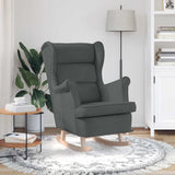 Vidaxl schommelstoel 74x90x102 cm stof donkergrijs