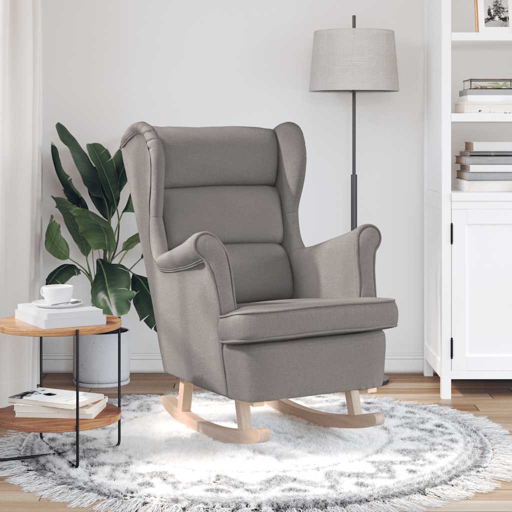 Vidaxl schommelstoel 74x90x102 cm stof taupe