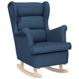 Vidaxl schommelstoel 74x90x102 cm stof blauw
