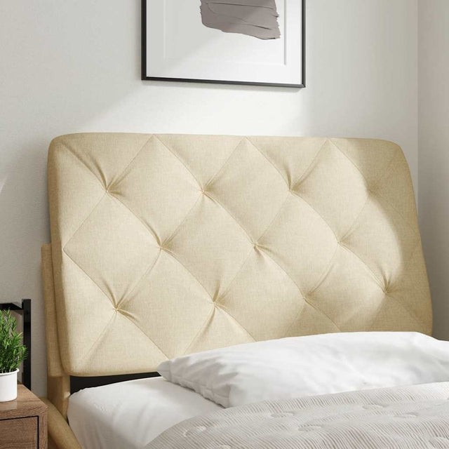 Vidaxl hoofdbordkussen 90 cm stof crèmekleurig