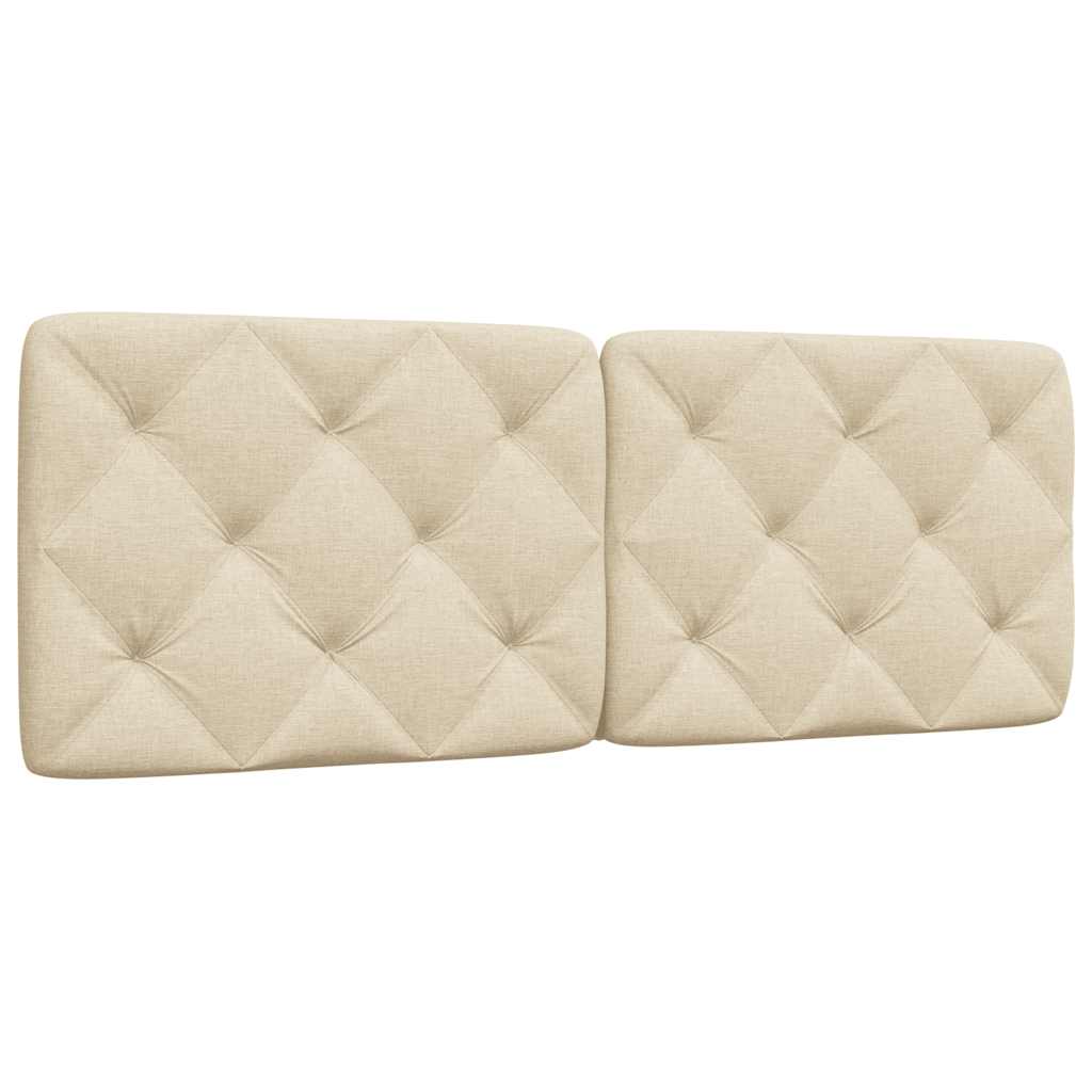 Vidaxl hoofdbordkussen 120 cm stof crèmekleurig