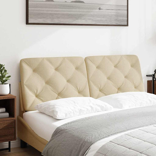 Vidaxl hoofdbordkussen 120 cm stof crèmekleurig