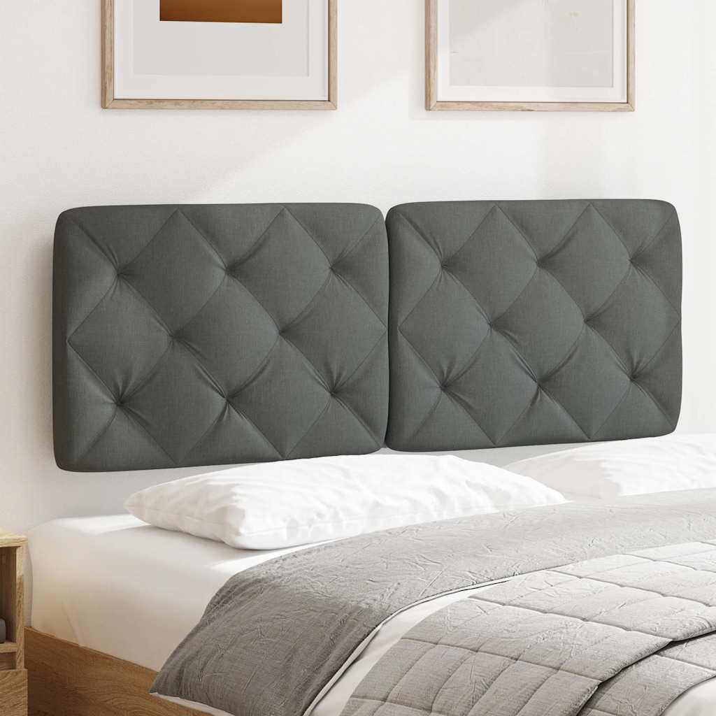 Vidaxl hoofdbordkussen 140 cm stof donkergrijs