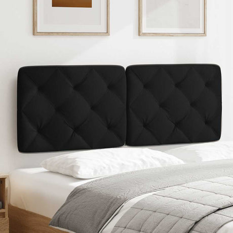 Vidaxl hoofdbordkussen 140 cm stof zwart