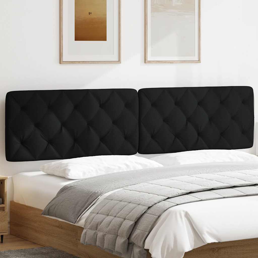 Vidaxl hoofdbordkussen 200 cm stof zwart