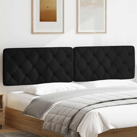 Vidaxl hoofdbordkussen 200 cm stof zwart