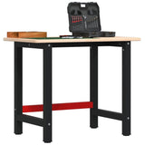 VidaXL Rechteckige Werkbank 100x60x81,5 cm massive Eiche