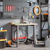 Vidaxx rechteckige Werkbank 100x60x83 cm massive Eiche