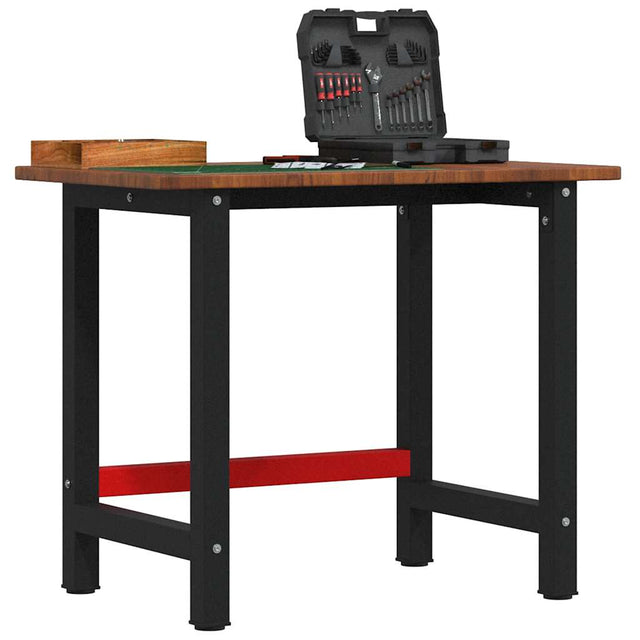 Vidaxx Werkbank Rechteck 100x60x81,5 cm Eiche massiv dunkelbraun