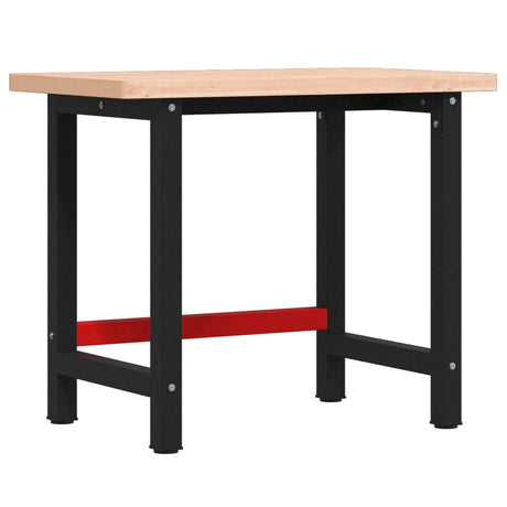 VidaXL Werkbank rechteckig 100x60x83 cm massives Buchenholz