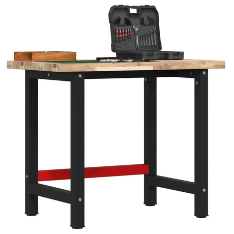 VidaXL Rechteckige Werkbank 100x60x83 cm massives Akazienholz