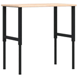 VidaXL Rechteckige Werkbank 100x60x(71,5-98) cm Massive Eiche