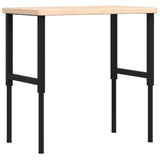 VidaXL Rechteckige Werkbank 100 x 60 x (73–99,5) cm, massive Eiche