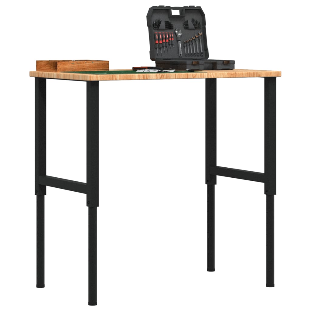 VidaXL Werkbank Rechteck 100x60x (71,5-98) cm Eiche hellbraun