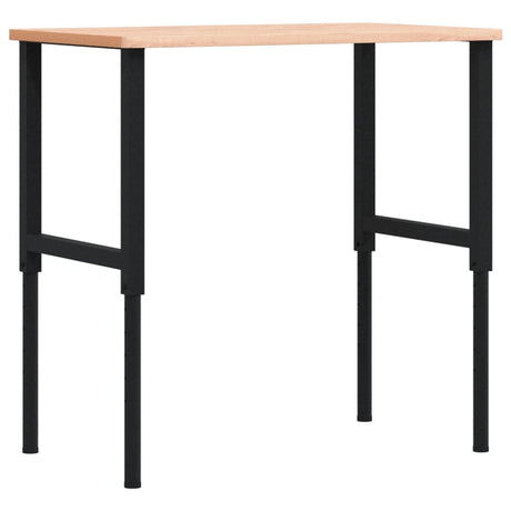 VidaXL Rechteckige Werkbank 100 x 60 x (71,5–98) cm, massives Buchenholz