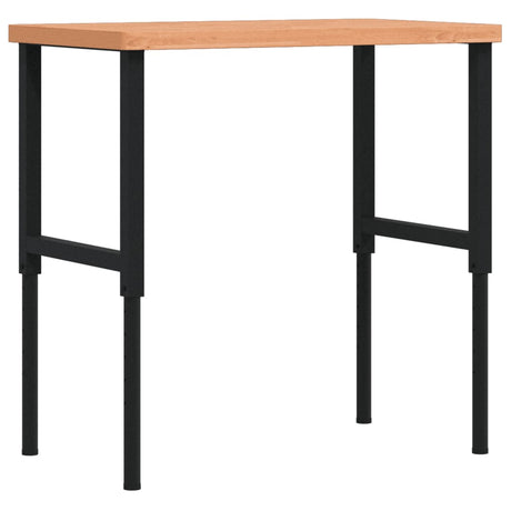 VidaXL Rechteckige Werkbank 100 x 60 x (73–99,5) cm, massives Buchenholz