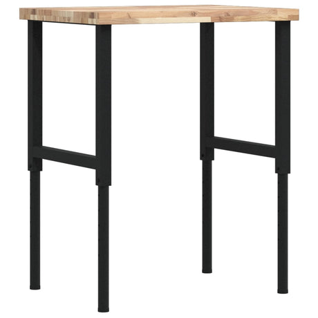 VidaXL Rechteckige Werkbank 80x60x(73-99,5) cm Massives Akazienholz