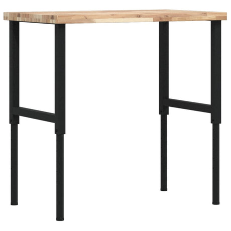 VidaXL Rechteckige Werkbank 100x60x(73-99,5) cm Massives Akazienholz
