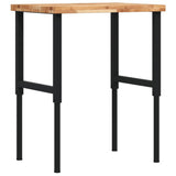 VidaXL Rechteckige Werkbank 80x60x(73-99,5) cm Massives Akazienholz