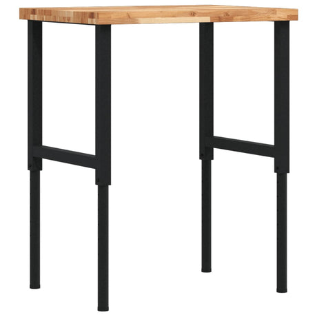 VidaXL Rechteckige Werkbank 80x60x(73-99,5) cm Massives Akazienholz