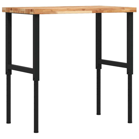 VidaXL Rechteckige Werkbank 100x60x(73-99,5) cm Massives Akazienholz