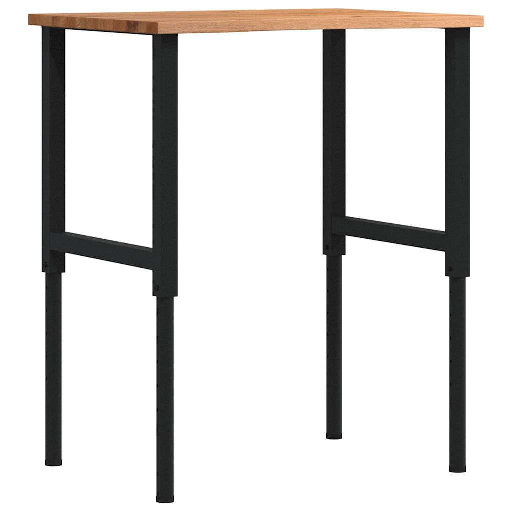 Vidaxl werkbank 80x60x(71,5-98) cm eikenhout lichtbruin
