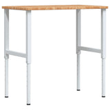 VidaXL Werkbank Rechteck 100x60x (71,5-98) cm Eiche hellbraun