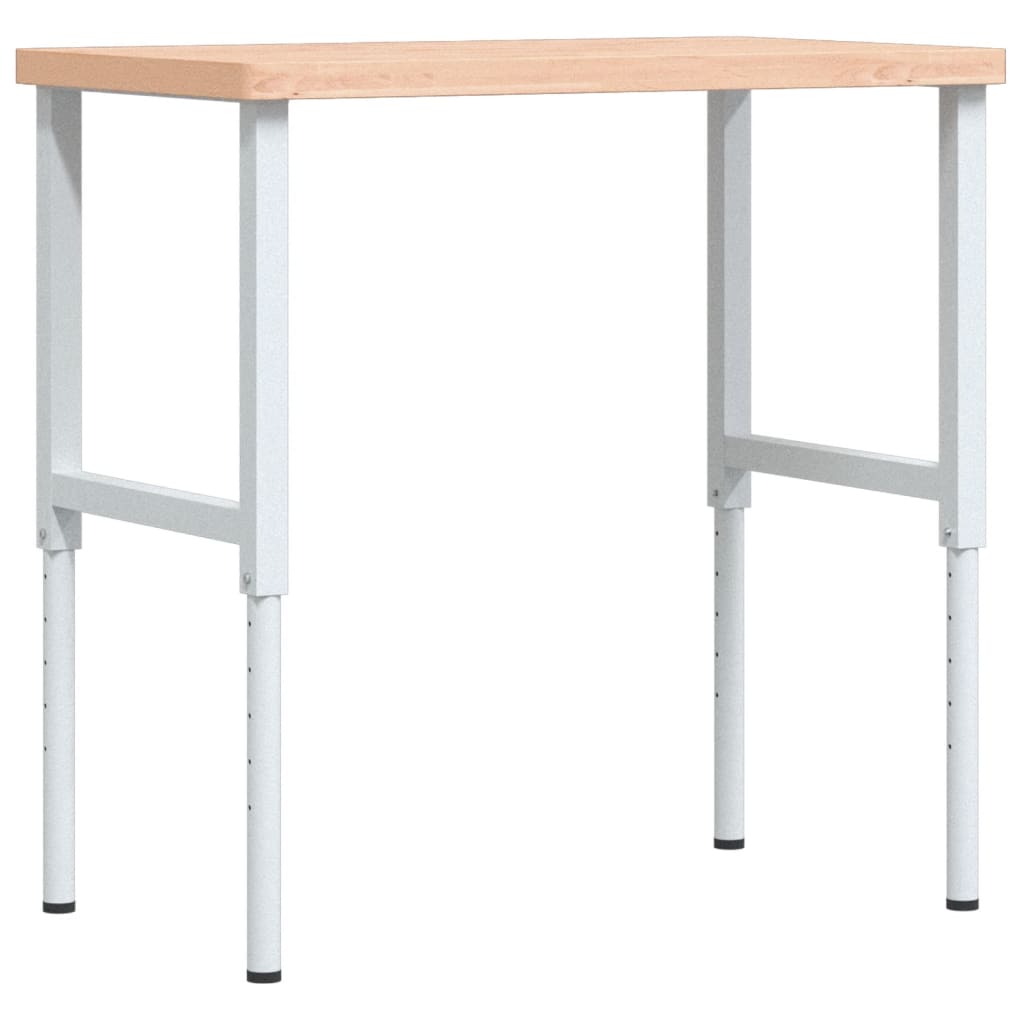 VidaXL Rechteckige Werkbank 100 x 60 x (73–99,5) cm, massives Buchenholz