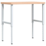 VidaXL Rechteckige Werkbank 100 x 60 x (73–99,5) cm, massives Buchenholz