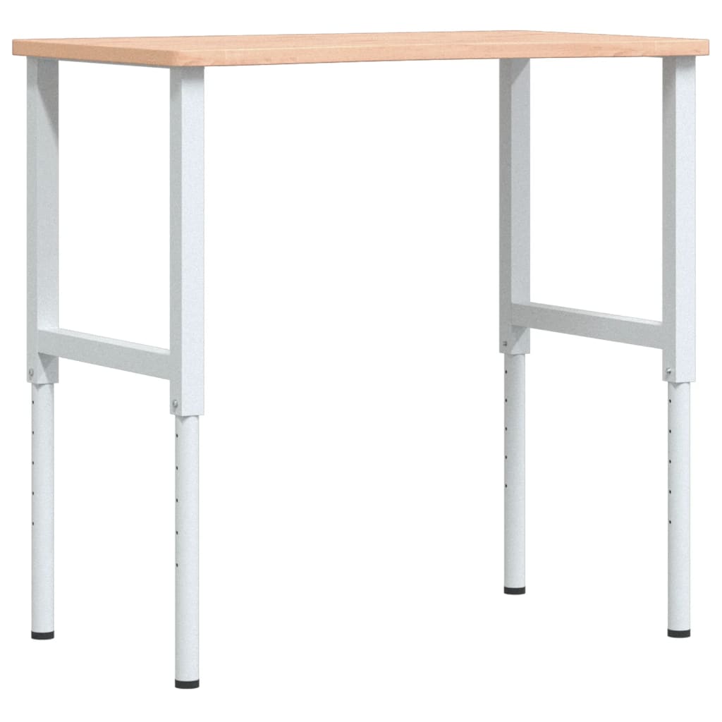 VidaXL Werkbank 100x(55-60)x(71,5-98) cm Massives Buchenholz