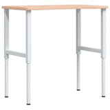 VidaXL Werkbank 100x(55-60)x(71,5-98) cm Massives Buchenholz
