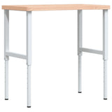 VidaXL Werkbank 100x(55-60)x(73-99,5) cm Massives Buchenholz