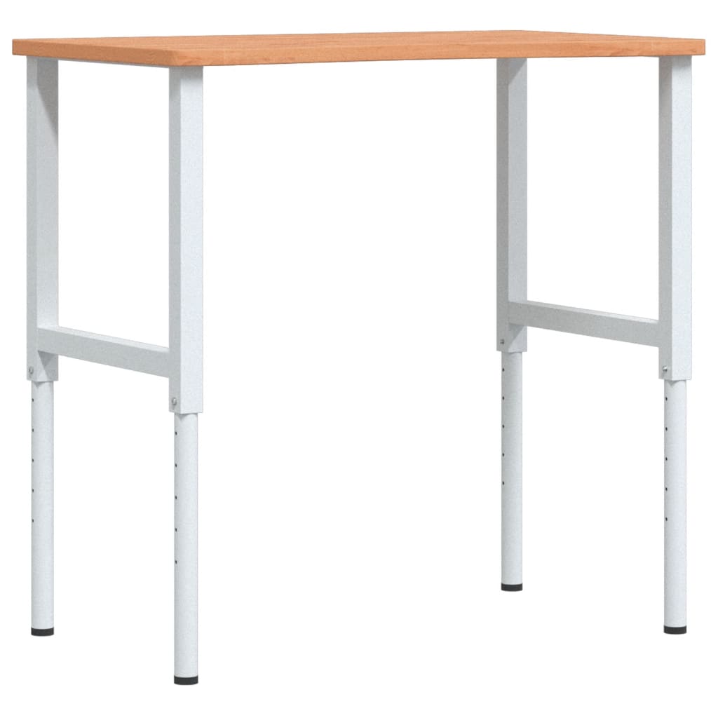 VidaXL Werkbank 100x(55-60)x(71,5-98) cm Massives Buchenholz